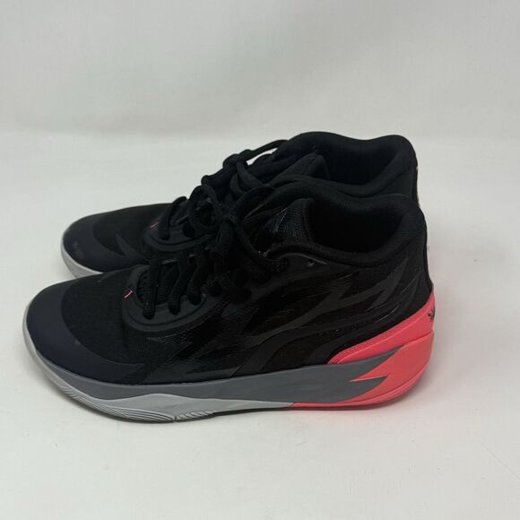 Puma LaMelo Ball MB.02 JR Flare GS Youth Boys Size 6.5 Black Sunset Glow Shoes - Picture 4 of 16